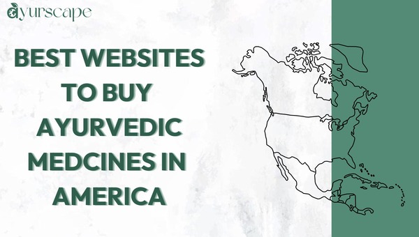 Best Websites to Buy Ayurvedic Medicines in America - Map of North America with white and green background