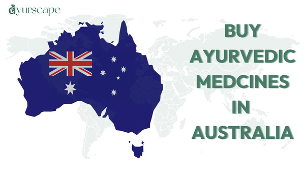 Best Websites to Buy Ayurvedic Medicines in Australia - World Map with Australia's Flag at Top.