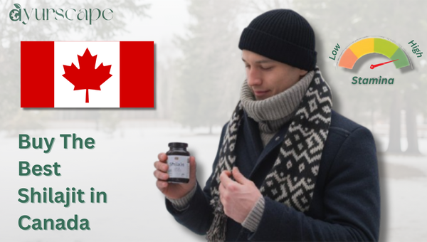 Buy Best Shilajit in Canada - Canadian Man holding Shilajit bottle