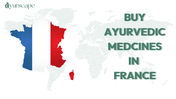 Websites to Buy Ayurvedic Medicines in France - World map with France's Flag on Top