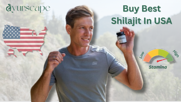 Buy Best Shilajit in USA - Energetic American Man holding Shilajit Bottle